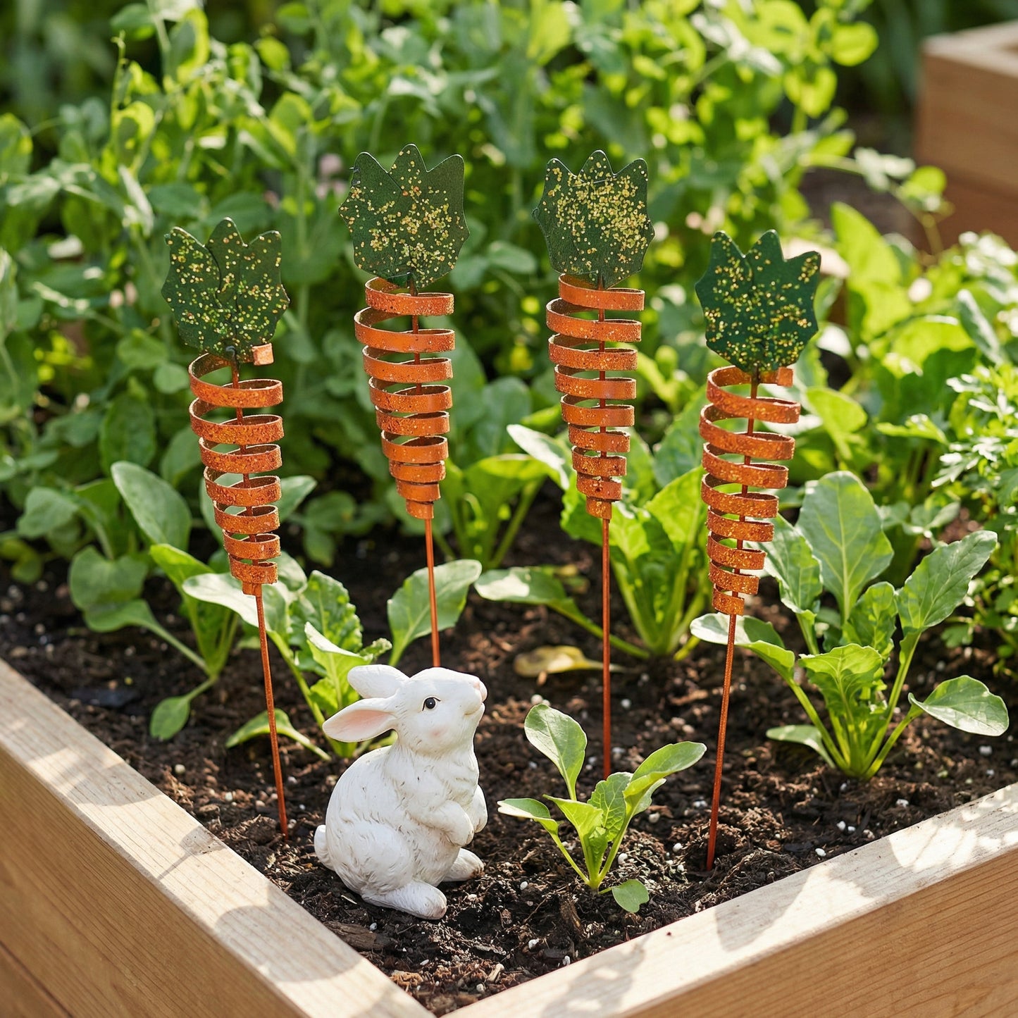 Easter Garden Carrot  Stake for Outdoor Lawn, Planter & Flower Bed Decoration