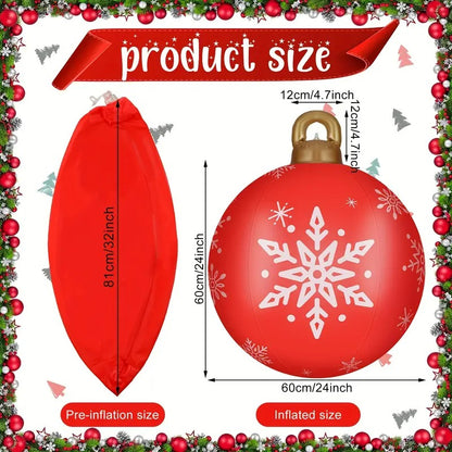 🎄2025 Christmas On Sale✨Giant PVC Inflatable Christmas Ball Ornaments