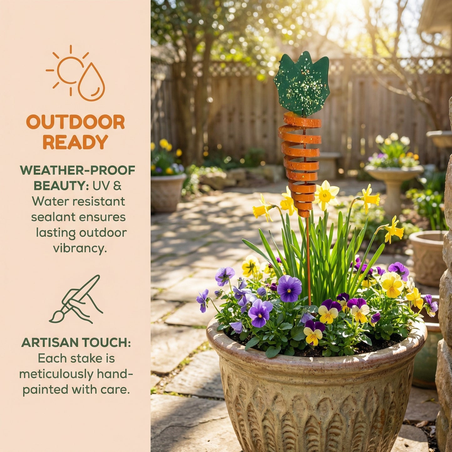 Easter Garden Carrot  Stake for Outdoor Lawn, Planter & Flower Bed Decoration