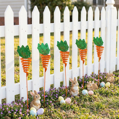 Easter Garden Carrot  Stake for Outdoor Lawn, Planter & Flower Bed Decoration