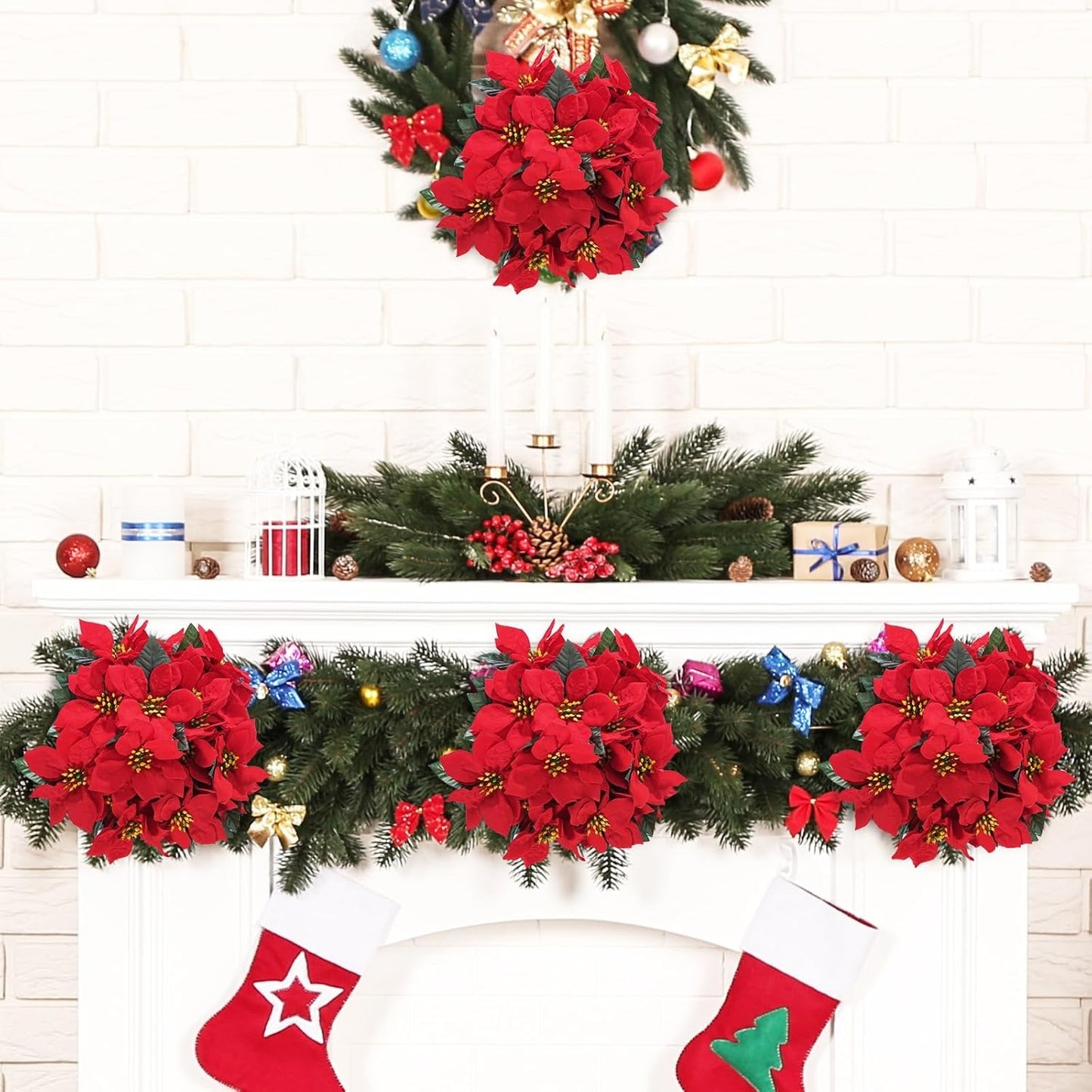 🎄Early Christmas Sale🔥Poinsettias Artificial Christmas Flowers