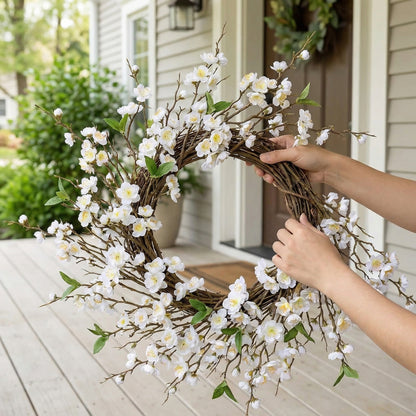 5 Stems Artificial Cherry Blossom Branches Spring Indoor Decoration