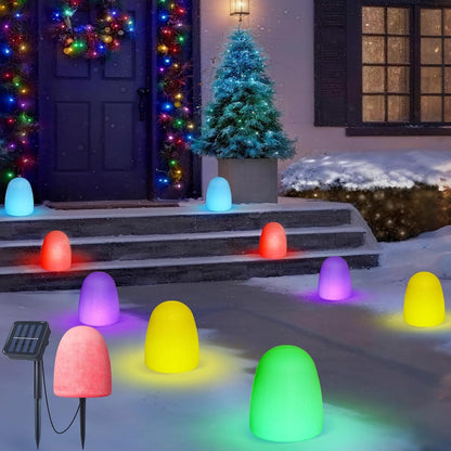 🎄2025 Christmas On Sale🍬5 Pack Christmas Sugared Gumdrop Pathway Solar Lights