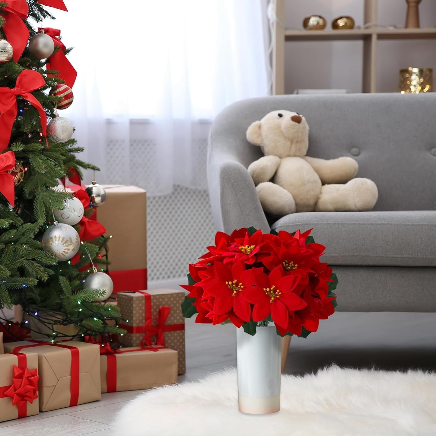 🎄Early Christmas Sale🔥Poinsettias Artificial Christmas Flowers
