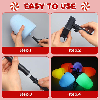 🎄2025 Christmas On Sale🍬5 Pack Christmas Sugared Gumdrop Pathway Solar Lights