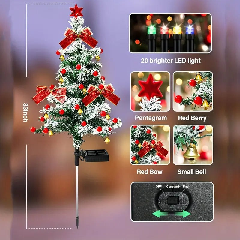 🎄2025 Christmas On Sale✨Solar Christmas Cedar Tree Lights，Waterproof