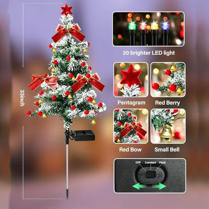 🎄2025 Christmas On Sale✨Solar Christmas Cedar Tree Lights，Waterproof