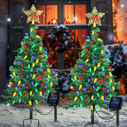 🎄2025 Christmas On Sale✨Solar Christmas Tree Outdoor Christmas Decorations