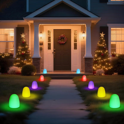 🎄2025 Christmas On Sale🍬5 Pack Christmas Sugared Gumdrop Pathway Solar Lights
