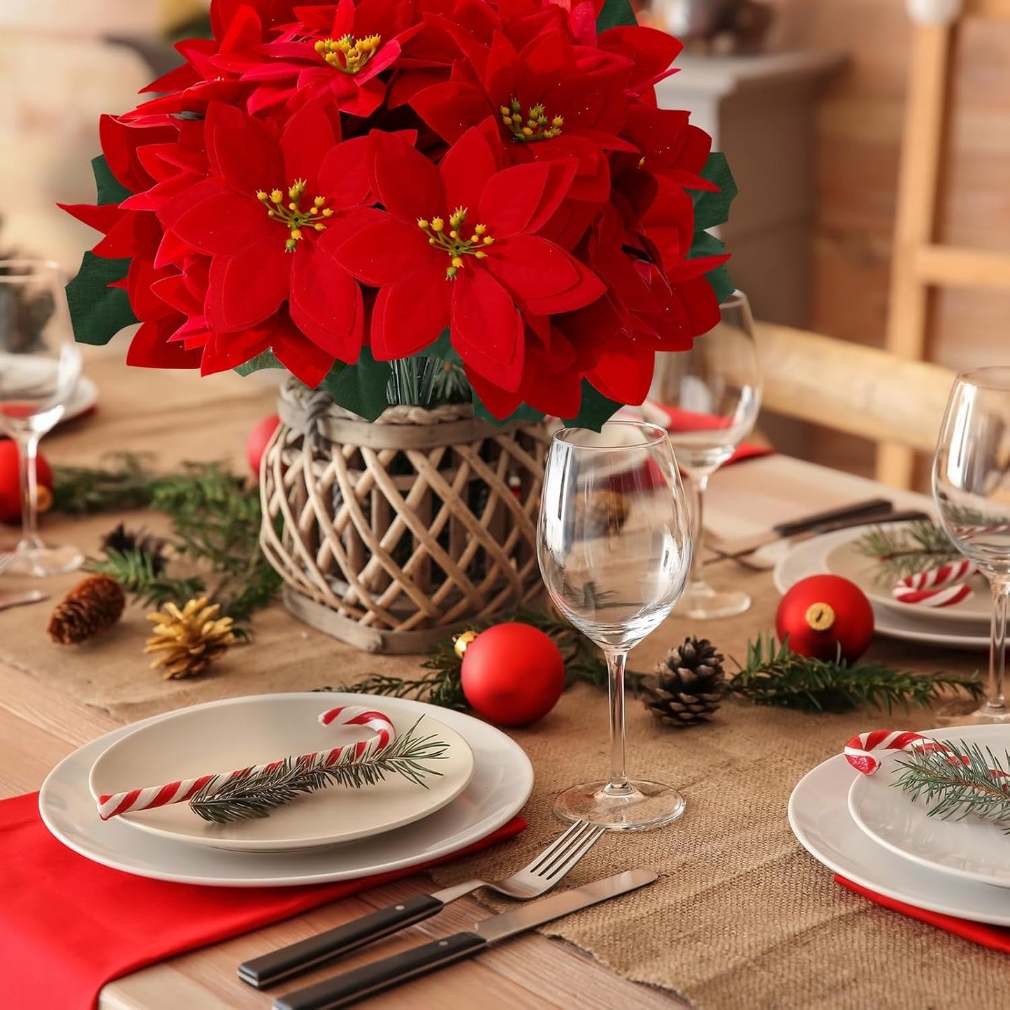 🎄Early Christmas Sale🔥Poinsettias Artificial Christmas Flowers