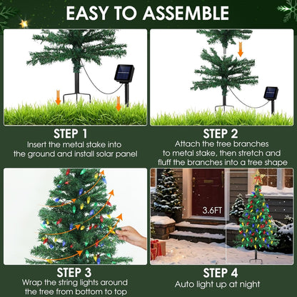 🎄2025 Christmas On Sale✨Solar Christmas Tree Outdoor Christmas Decorations