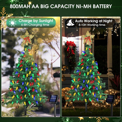 🎄2025 Christmas On Sale✨Solar Christmas Tree Outdoor Christmas Decorations