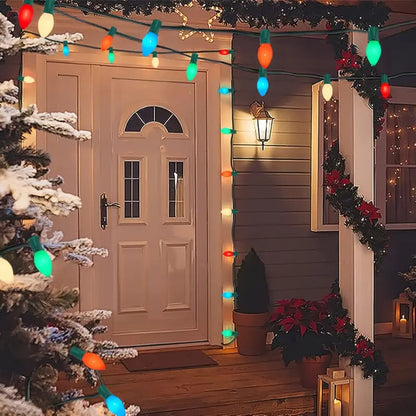 🎄Early Christmas Sale🔥Vintage Christmas String Lights with Timer，Waterproof