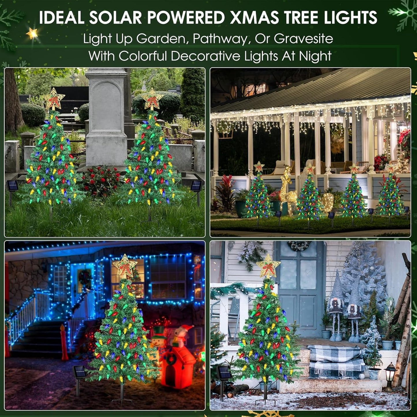 🎄2025 Christmas On Sale✨Solar Christmas Tree Outdoor Christmas Decorations