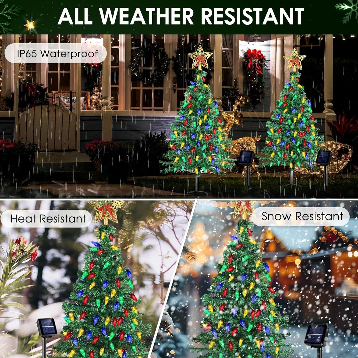 🎄2025 Christmas On Sale✨Solar Christmas Tree Outdoor Christmas Decorations