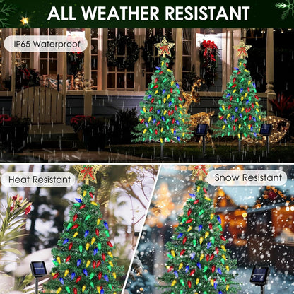🎄2025 Christmas On Sale✨Solar Christmas Tree Outdoor Christmas Decorations