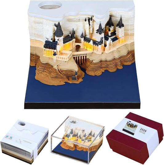 🎄2025 Christmas On Sale🏰Magic Castle with Weekly Calendar & LED Lights