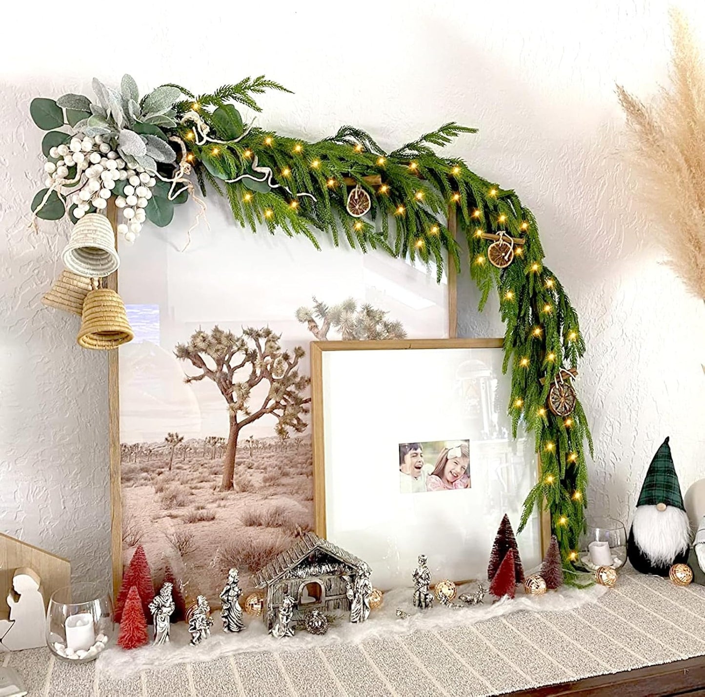 🎄Early Christmas Sale🔥Pre-Lit Artificial Norfolk Pine Garland