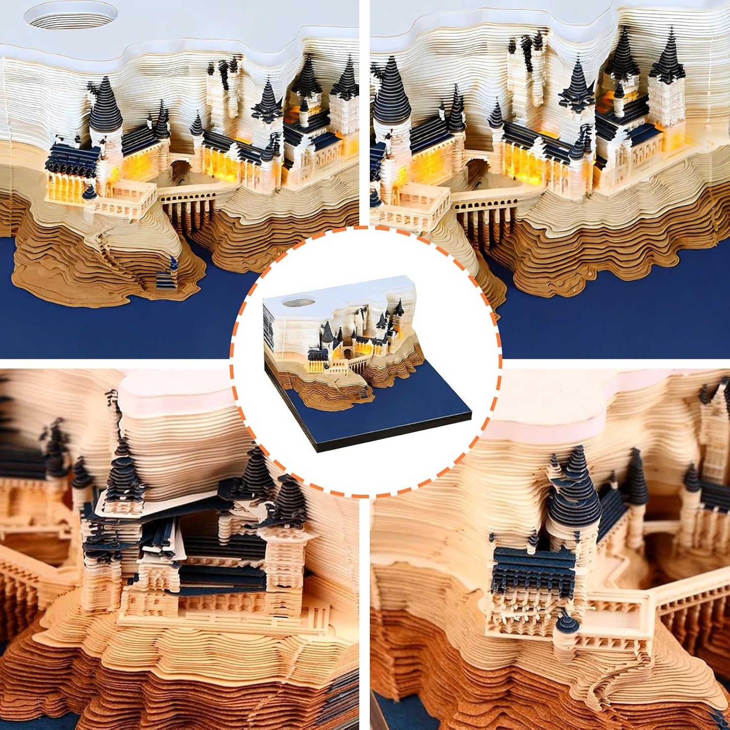 🎄2025 Christmas On Sale🏰Magic Castle with Weekly Calendar & LED Lights