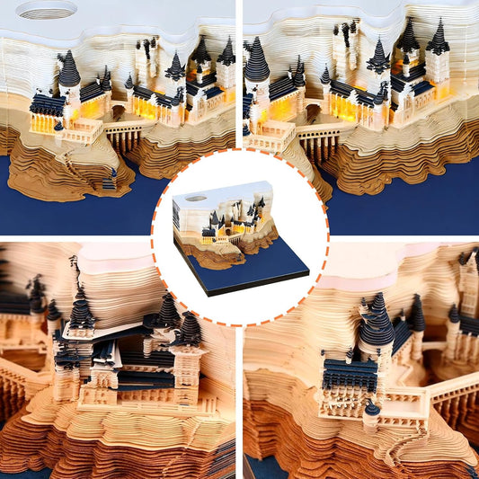 🎄2025 Christmas On Sale🏰Magic Castle with Weekly Calendar & LED Lights