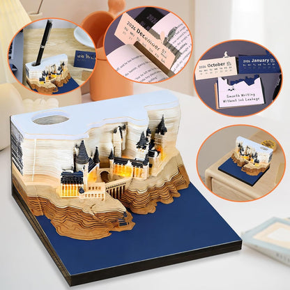 🎄2025 Christmas On Sale🏰Magic Castle with Weekly Calendar & LED Lights