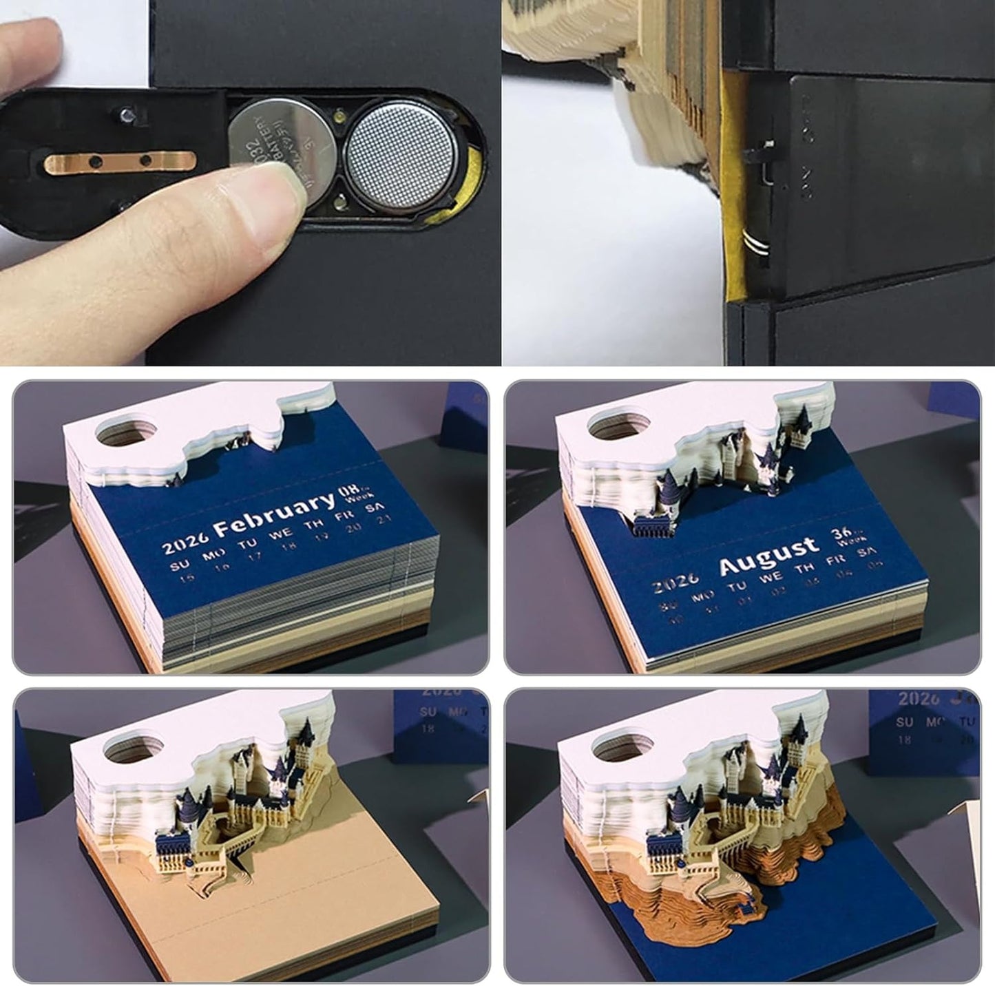 🎄2025 Christmas On Sale🏰Magic Castle with Weekly Calendar & LED Lights