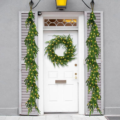 🎄Early Christmas Sale🔥Pre-Lit Artificial Norfolk Pine Garland