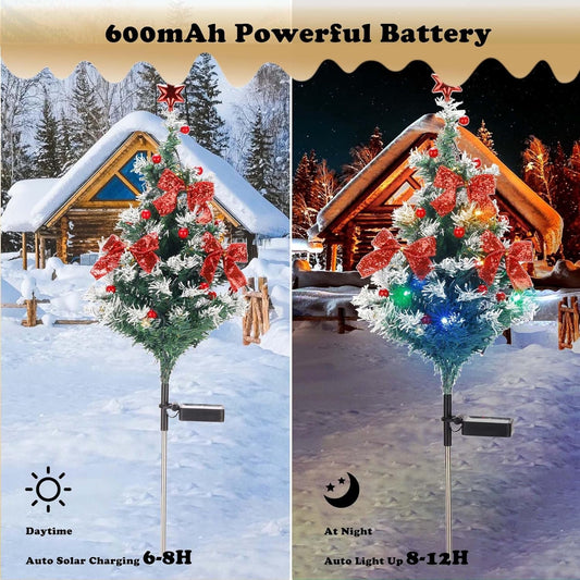 🎄2025 Christmas On Sale✨Solar Christmas Cedar Tree Lights，Waterproof