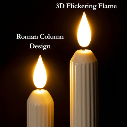 Window Flameless Led Taper Candles with Sensor Dusk to Dawn