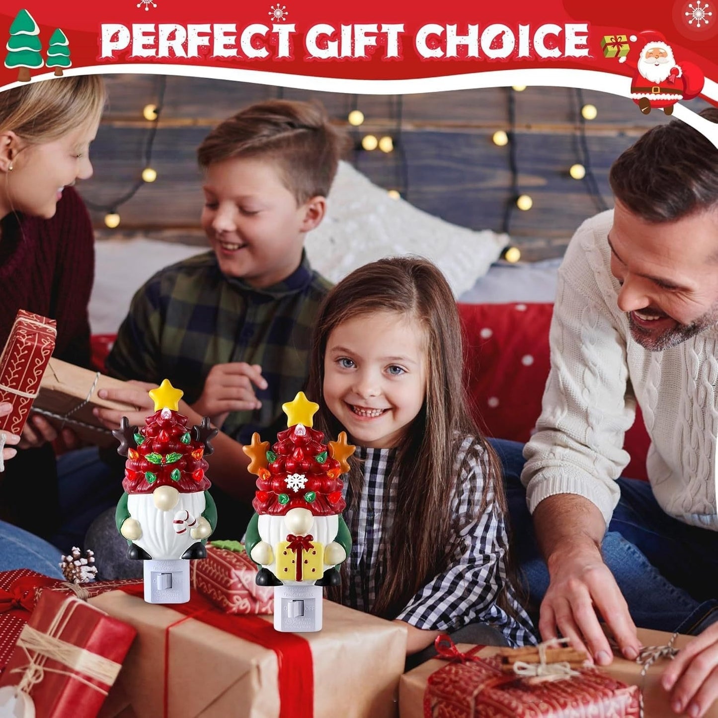 🎄2025 Christmas On Sale✨Christmas Gnome Plug in Night Light