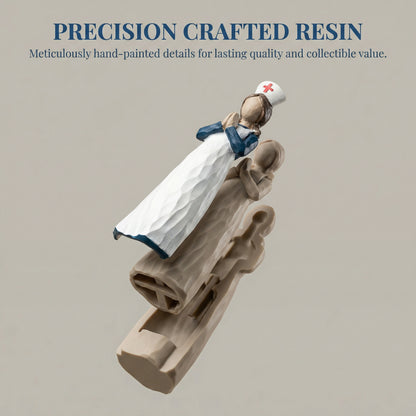 Hand-Painted Resin Angel Nurse Statue – Inspirational Nurse Figurine for Appreciation, Care & Hope