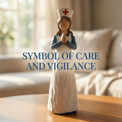 Hand-Painted Resin Angel Nurse Statue – Inspirational Nurse Figurine for Appreciation, Care & Hope