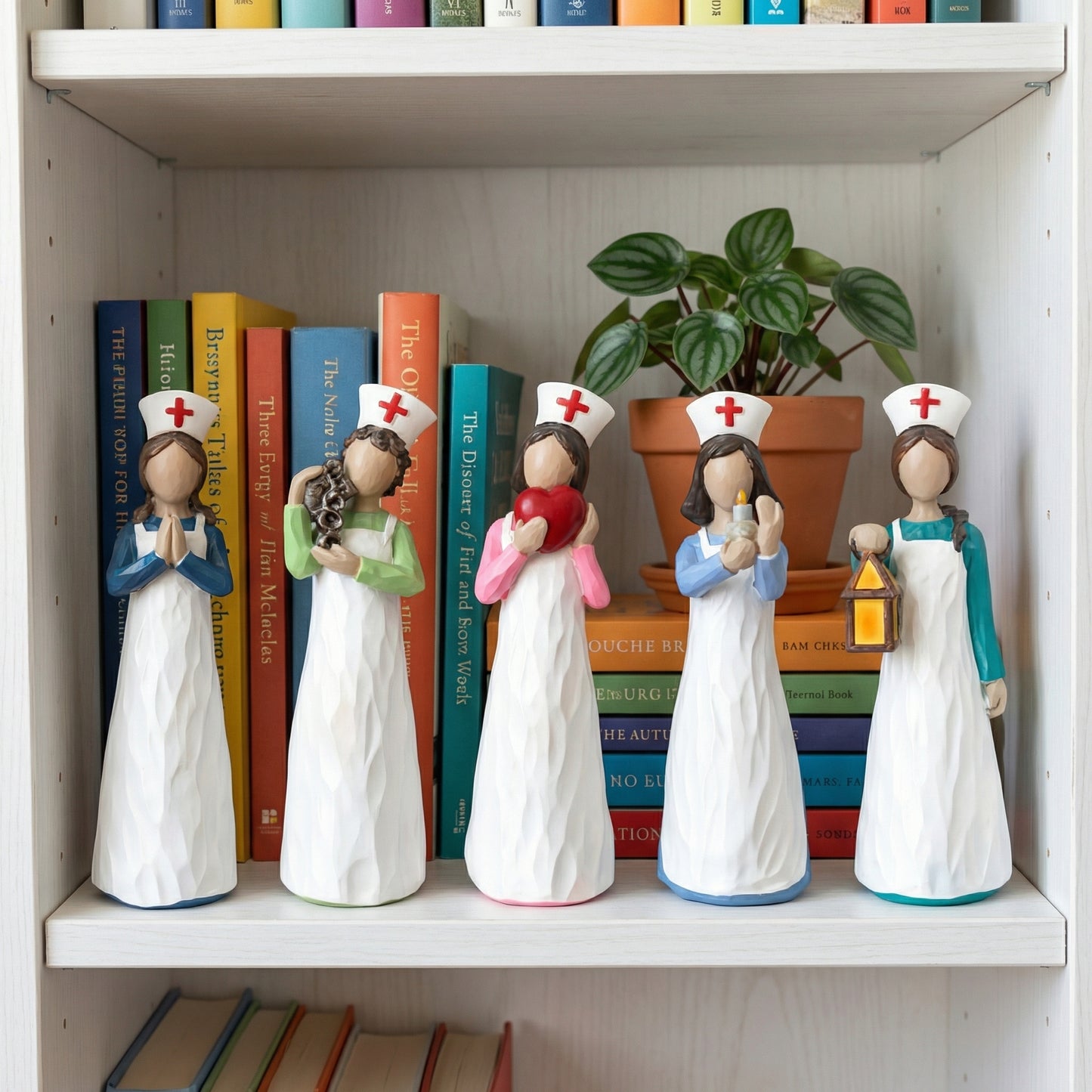 Hand-Painted Resin Angel Nurse Statue – Inspirational Nurse Figurine for Appreciation, Care & Hope