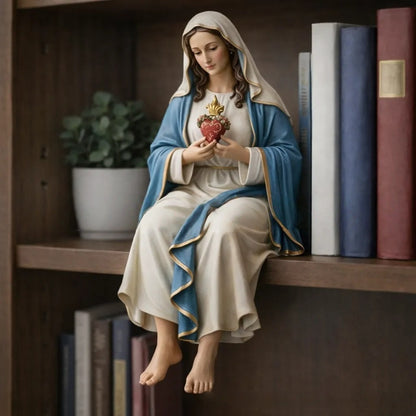 Hand-Painted Ceramic Jesus Figurine-Serene Desk Companion