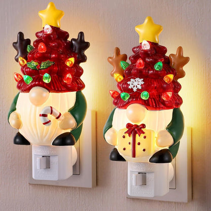 🎄2025 Christmas On Sale✨Christmas Gnome Plug in Night Light