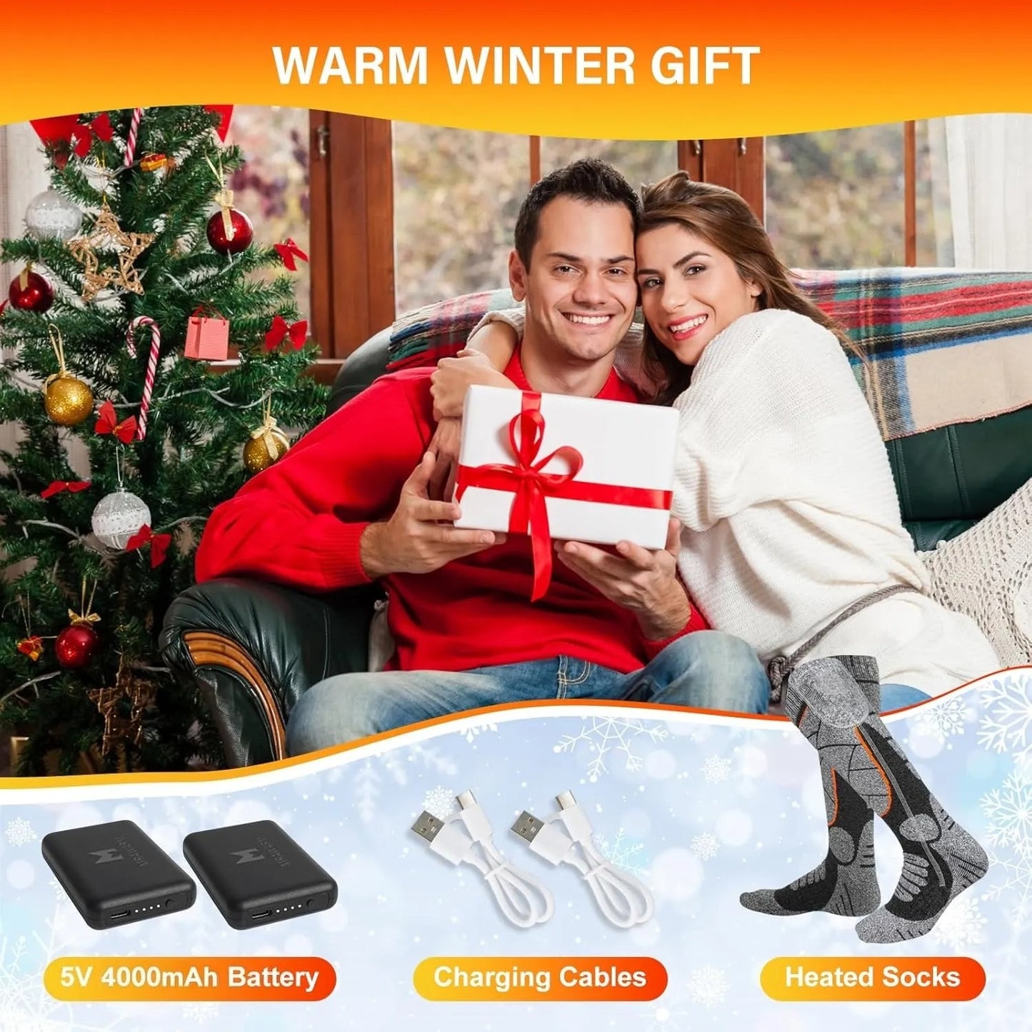 🎄Christmas On Sale🔥Rechargeable Heated Socks