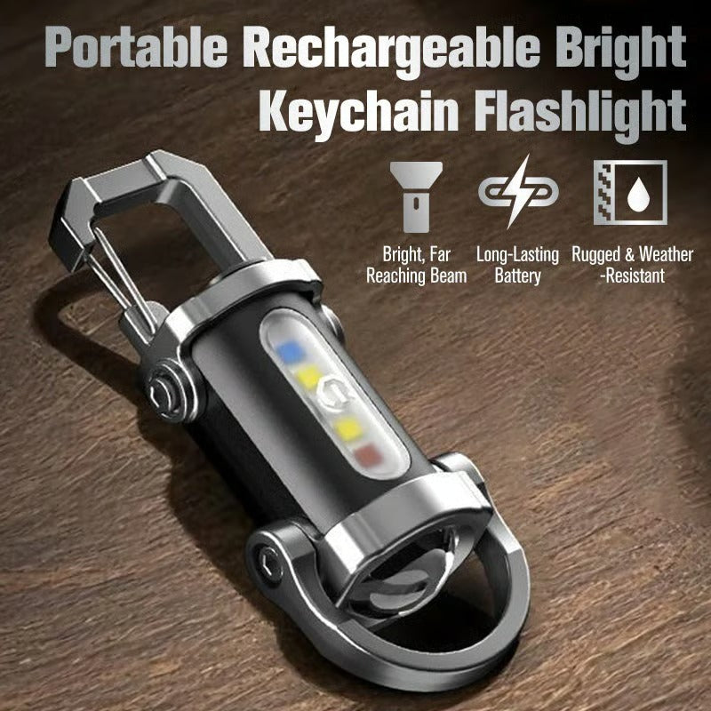 🎄Christmas On Sale🔥Portable Rechargeable Bright Keychain Flashlight