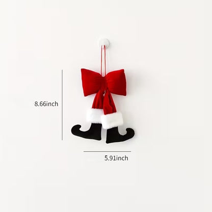 🎄Early Christmas Sale🔥Christmas Bow Ornament with Black Feet