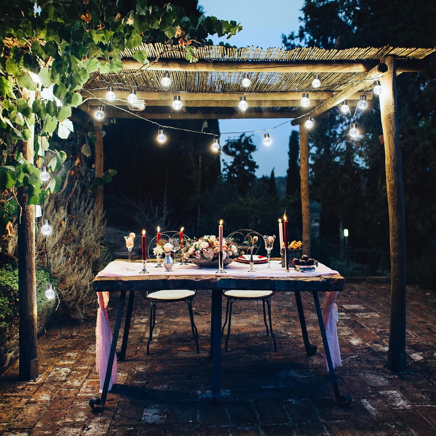 Hanging Cracked Glass Ball Solar Lights