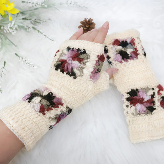 ⚡Flash Sale⚡Hand Knitted Crochet Fingerless Gloves
