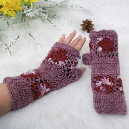 ⚡Flash Sale⚡Hand Knitted Crochet Fingerless Gloves