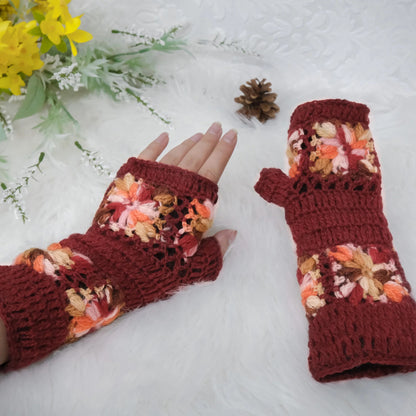 ⚡Flash Sale⚡Hand Knitted Crochet Fingerless Gloves