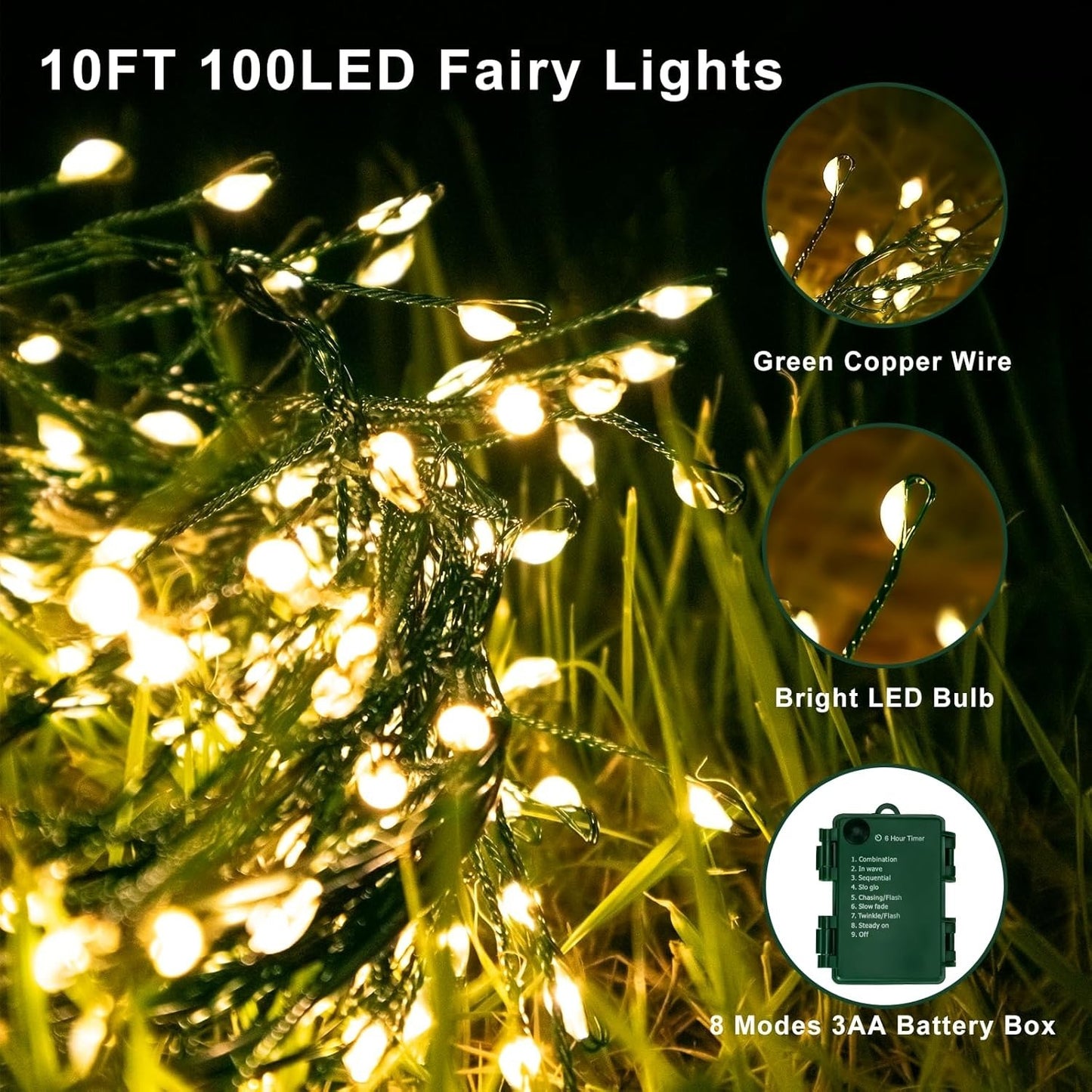 Battery Operated Christmas Twinkling Fairy Lights