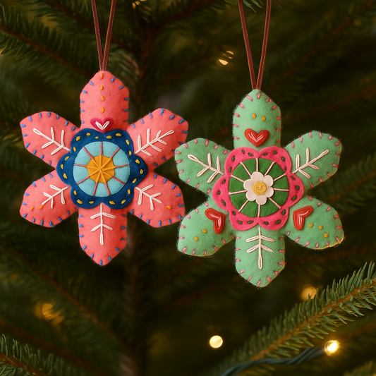 Christmas Snowflake Felt Ornament/Ornament Kit