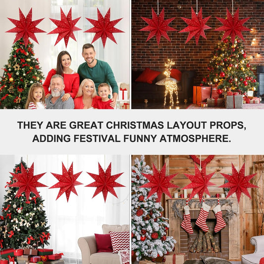 🎄2025 Christmas On Sale✨Christmas Poinsettia Star Lantern