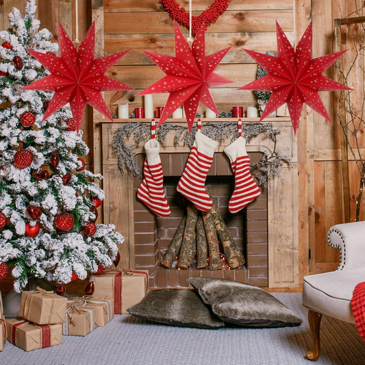 🎄2025 Christmas On Sale✨Christmas Poinsettia Star Lantern