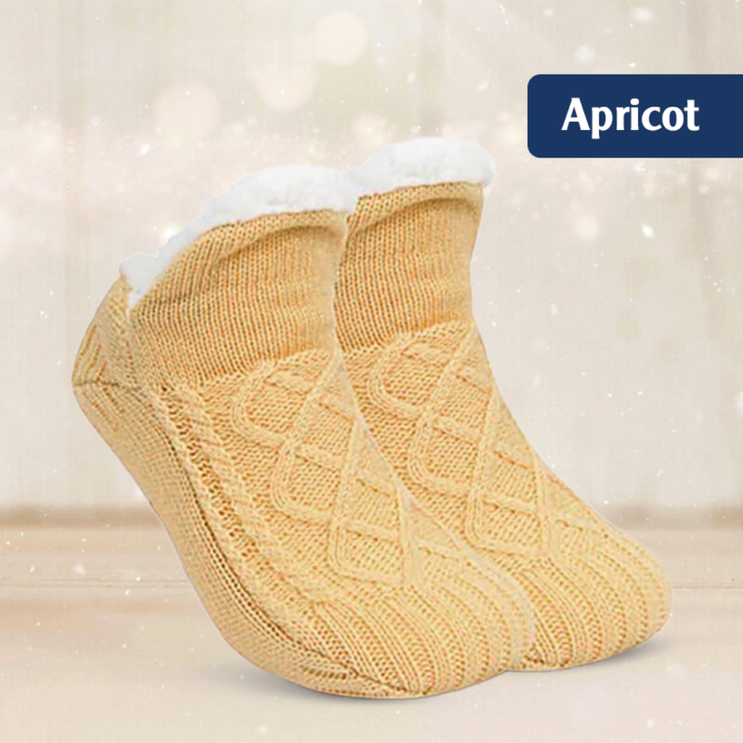 Fleece-Lined Non-Slip Thermal Slippers Socks