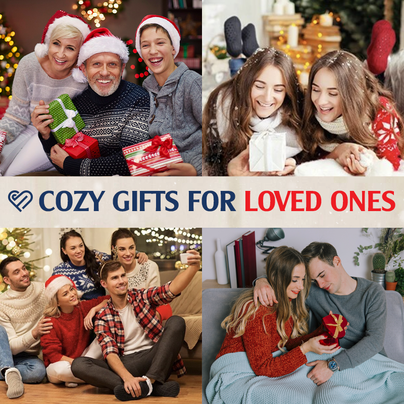 Fleece-Lined Non-Slip Thermal Slippers Socks