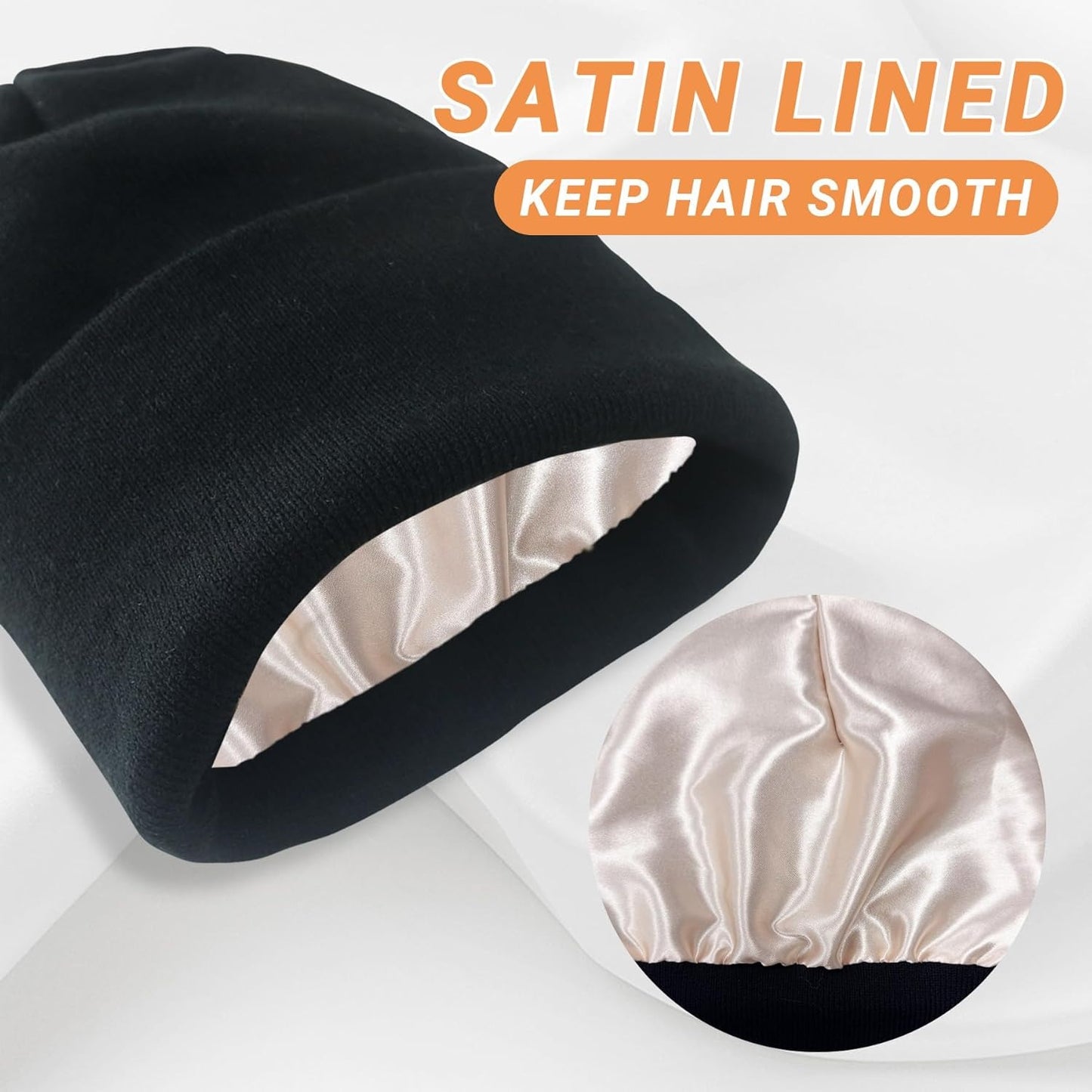 🔥LAST DAY 50% OFF🔥 Satin Lined Beanie