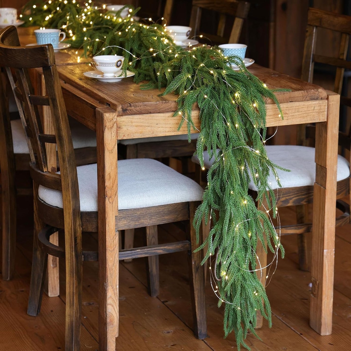 🎄Early Christmas Sale🔥Pre-Lit Artificial Norfolk Pine Garland